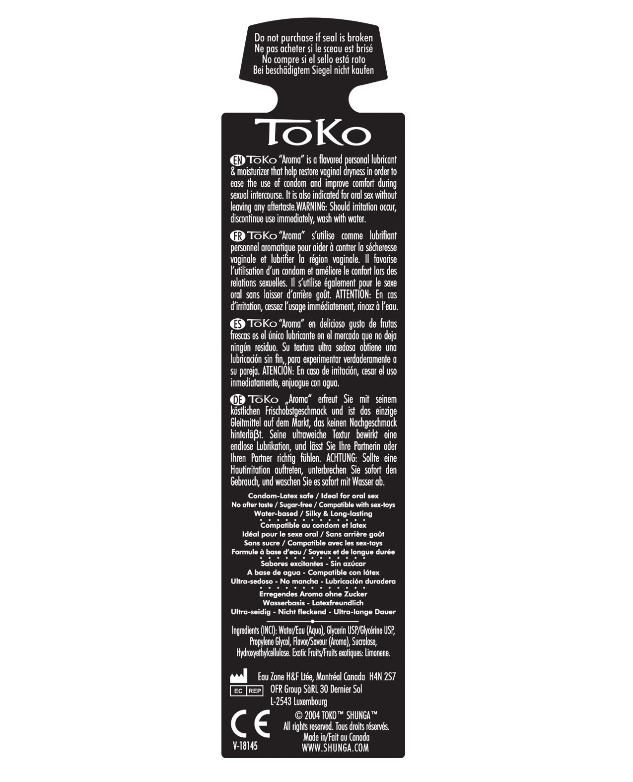 Shunga Toko Aroma Lubricante con sabor a melón mango 5.5 fl oz Imagen secundaria del producto