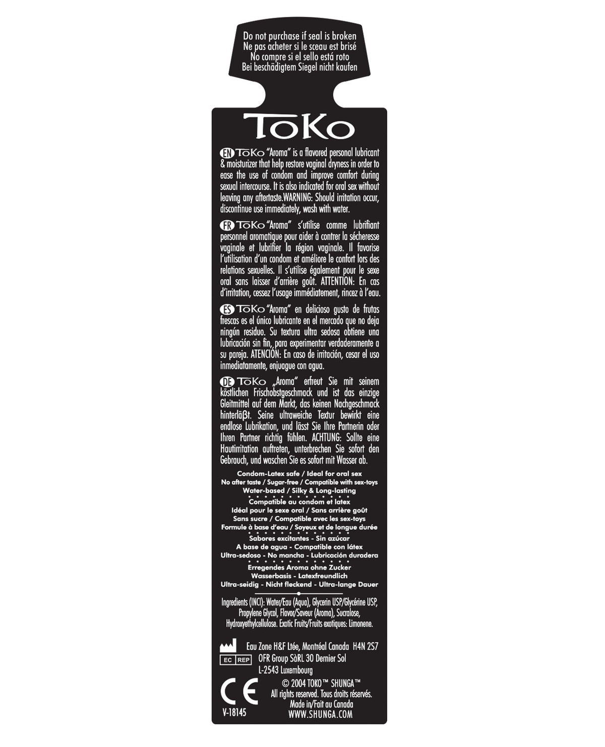 Shunga Toko Aroma Flavoured Lubricant Melon Mango 5.5 fl oz