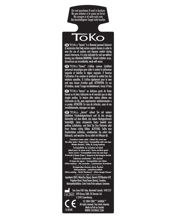 Shunga Toko Aroma Flavoured Lubricant Melon Mango 5.5 fl oz