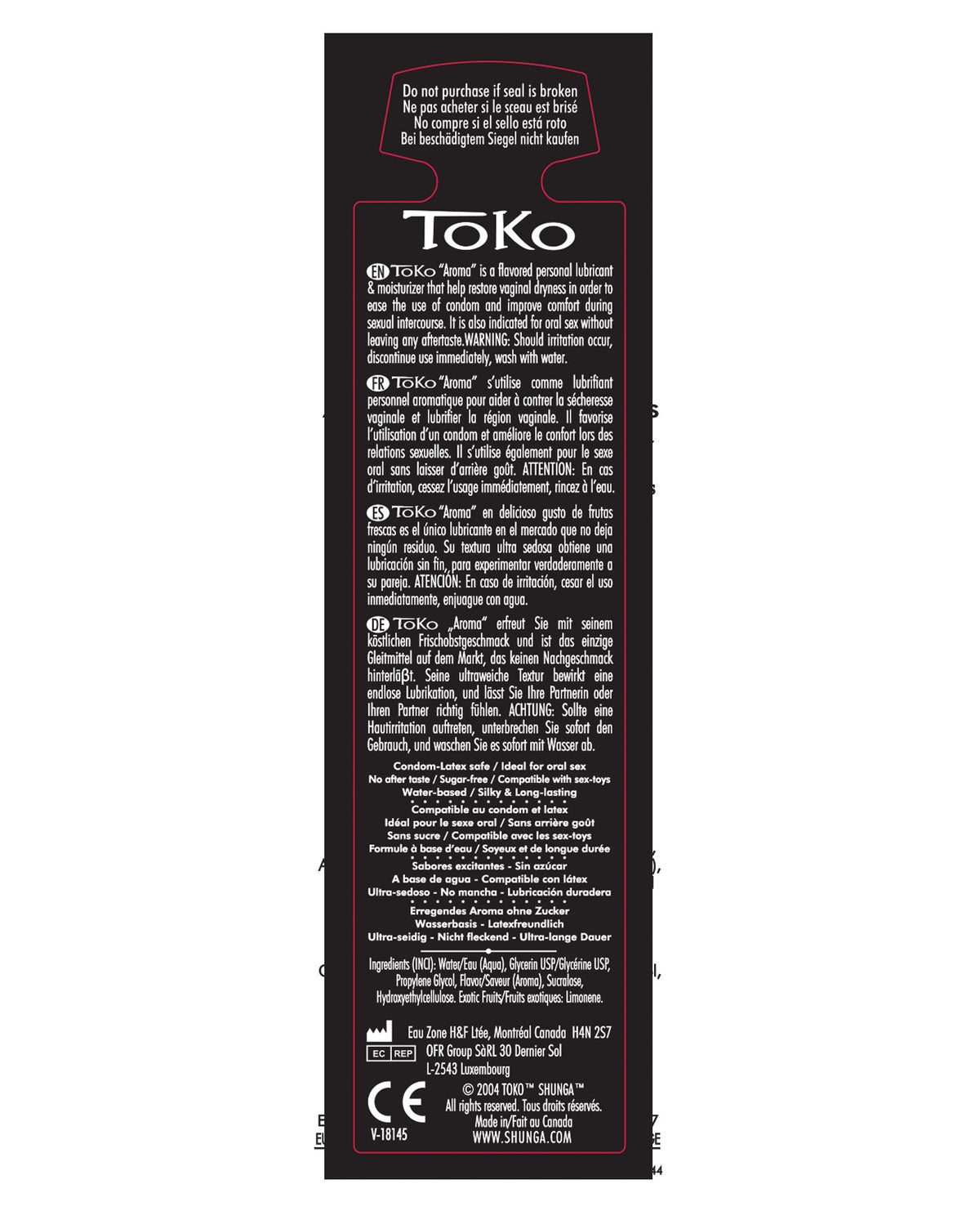 Shunga Toko Aroma Lubricant Lustful Litchee 5.5 fl oz