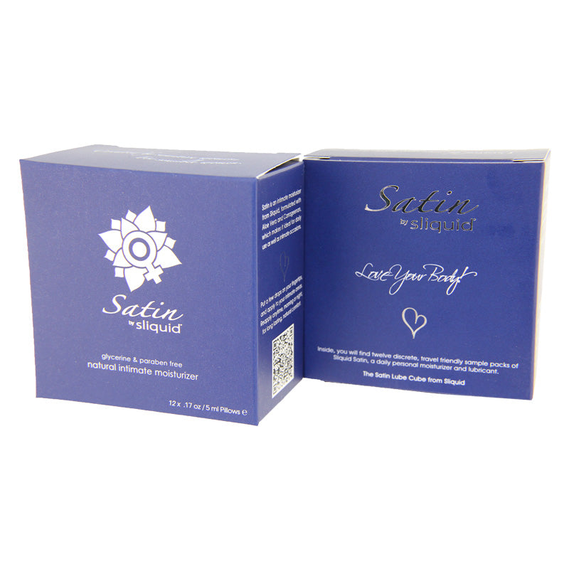 Sliquid Satin Lube Cube Pillow Pack 12 | WorldCondoms