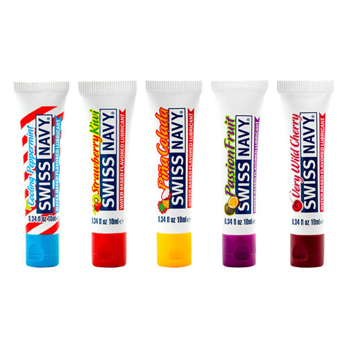 Swiss Navy Flovored Lubes 5-Pack Sampler WorldCondoms Swiss Navy Flovored Lubes 5-Pack Sampler WorldCondoms