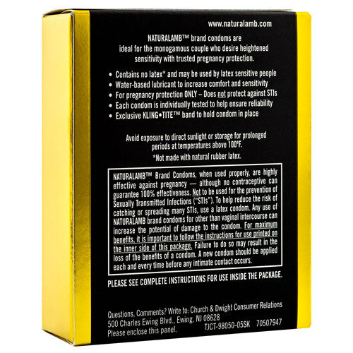 Trojan NaturaLamb Luxury Box 3 Condoms | WorldCondoms