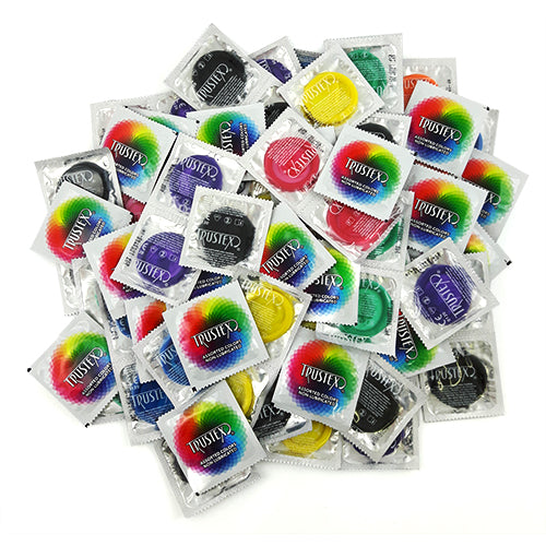 Trustex Assorted Colors Non-lubricated condoms  WorldCondoms