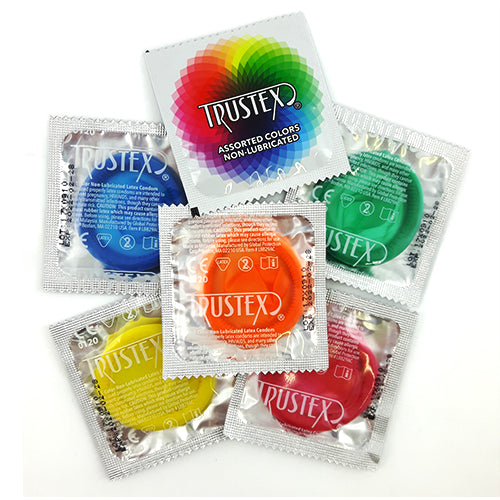 Trustex Assorted Colors Non-lubricated condoms WorldCondoms Trustex Assorted Colors Non-lubricated condoms WorldCondoms