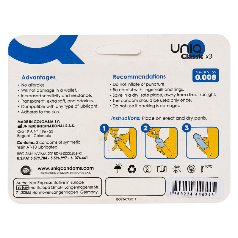 Uniq Classic 0008 Paquete de 3 Imagen secundaria del producto