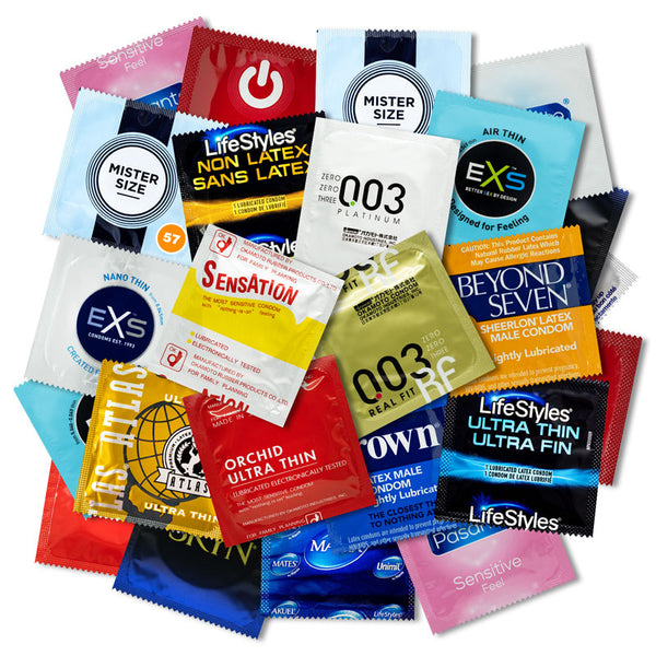 Paquete de muestra de preservativos ultrafinos