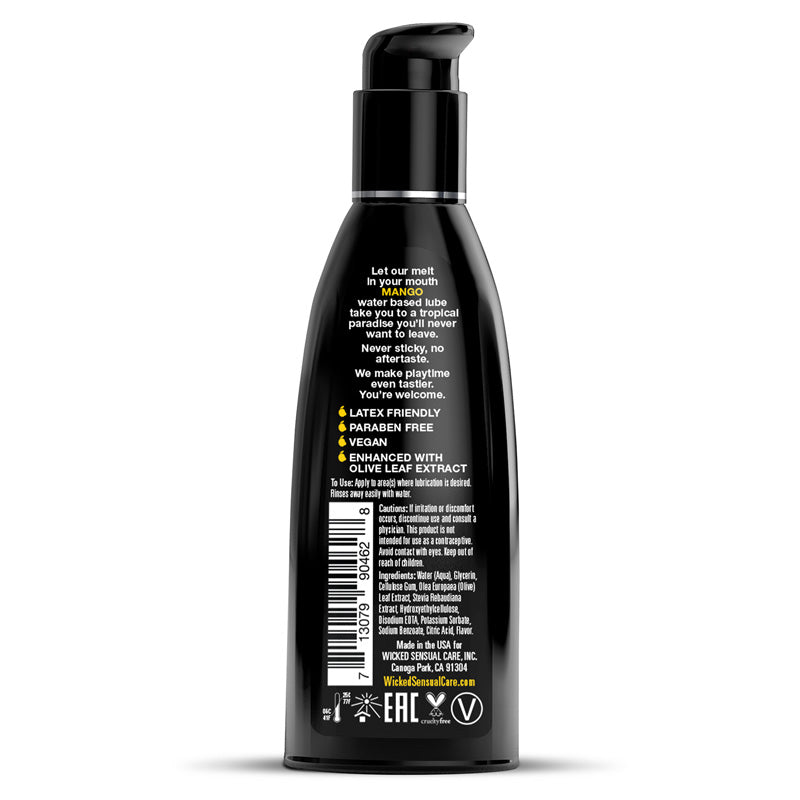 Wicked Sensual Care Mango Flavored Water Based Intimate Lubricant 