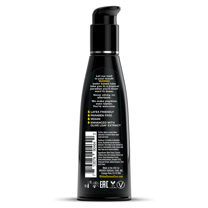 Wicked Sensual Care Mango Flavored Water Based Intimate Lubricant 