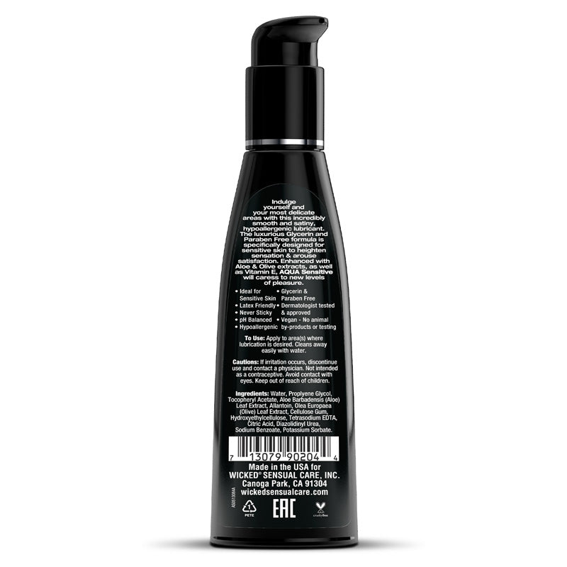 Wicked Sensual Care Aqua Sensitive hypoallergenic water based intimate lubricant 120ml