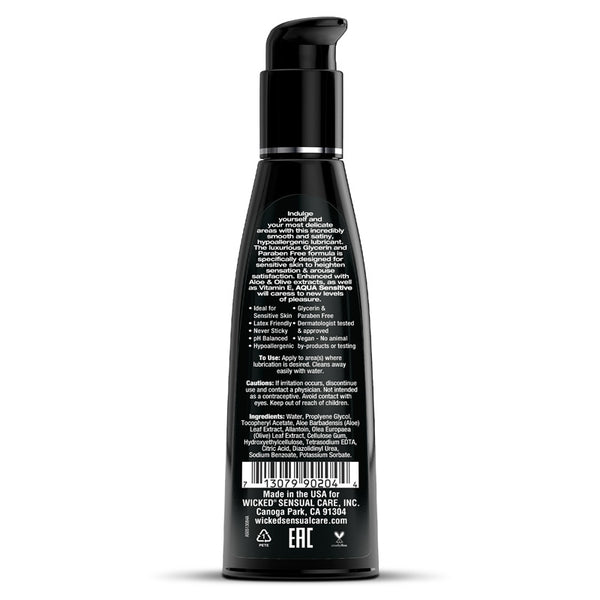 Wicked Sensual Care Aqua Sensitive hypoallergenic water based intimate lubricant 120ml