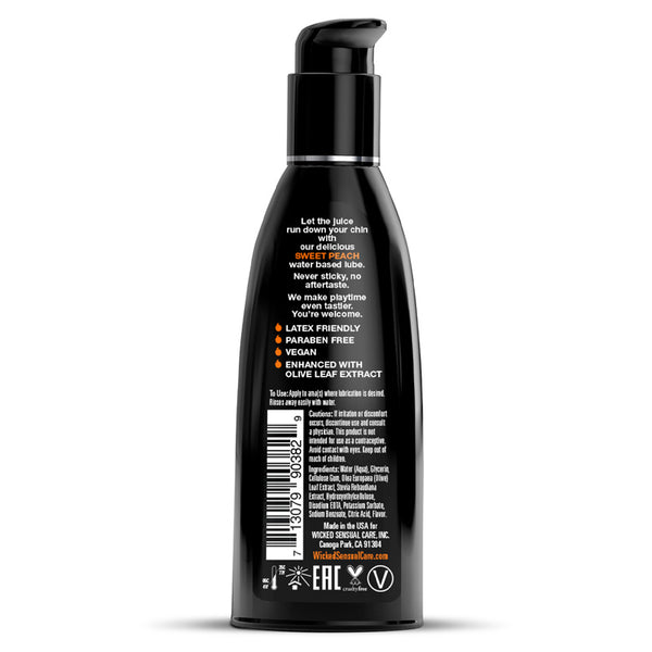 Wicked Sensual Care Sweet Peach Flavored Water-Based Intimate Lubricant