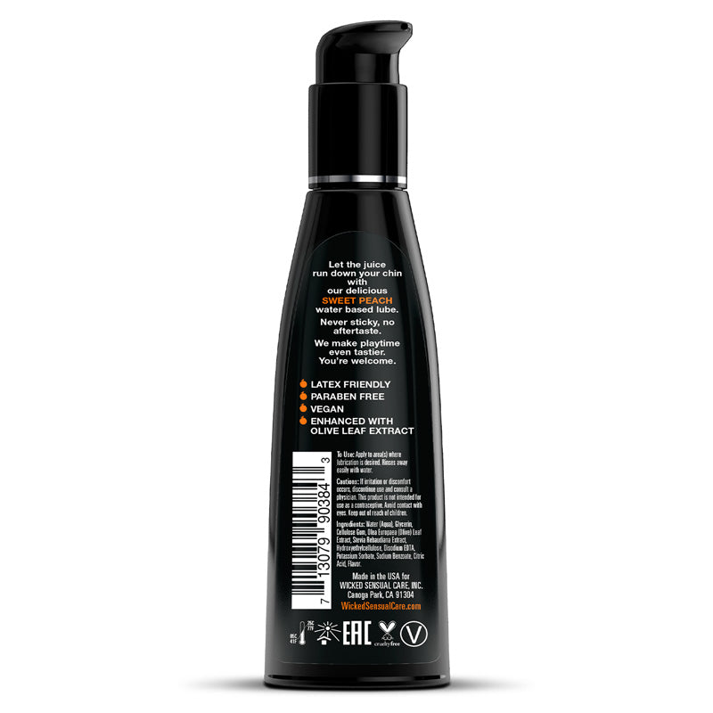 Wicked Sensual Care Sweet Peach Flavored Water-Based Intimate Lubricant