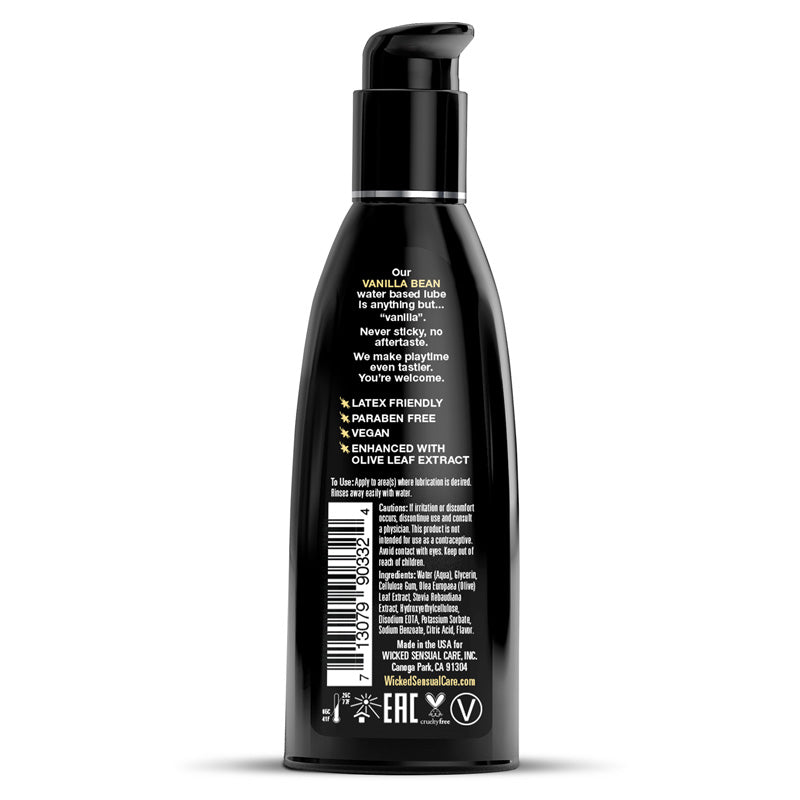 Wicked Vanilla Bean Flavored Water Based Intimate Lubricant