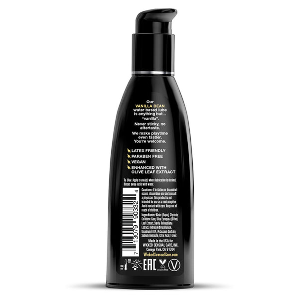 Wicked Vanilla Bean Flavored Water Based Intimate Lubricant
