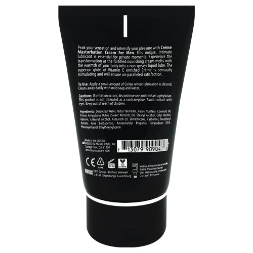 Wicked Creme Masturbation Cream for Men 120ml back