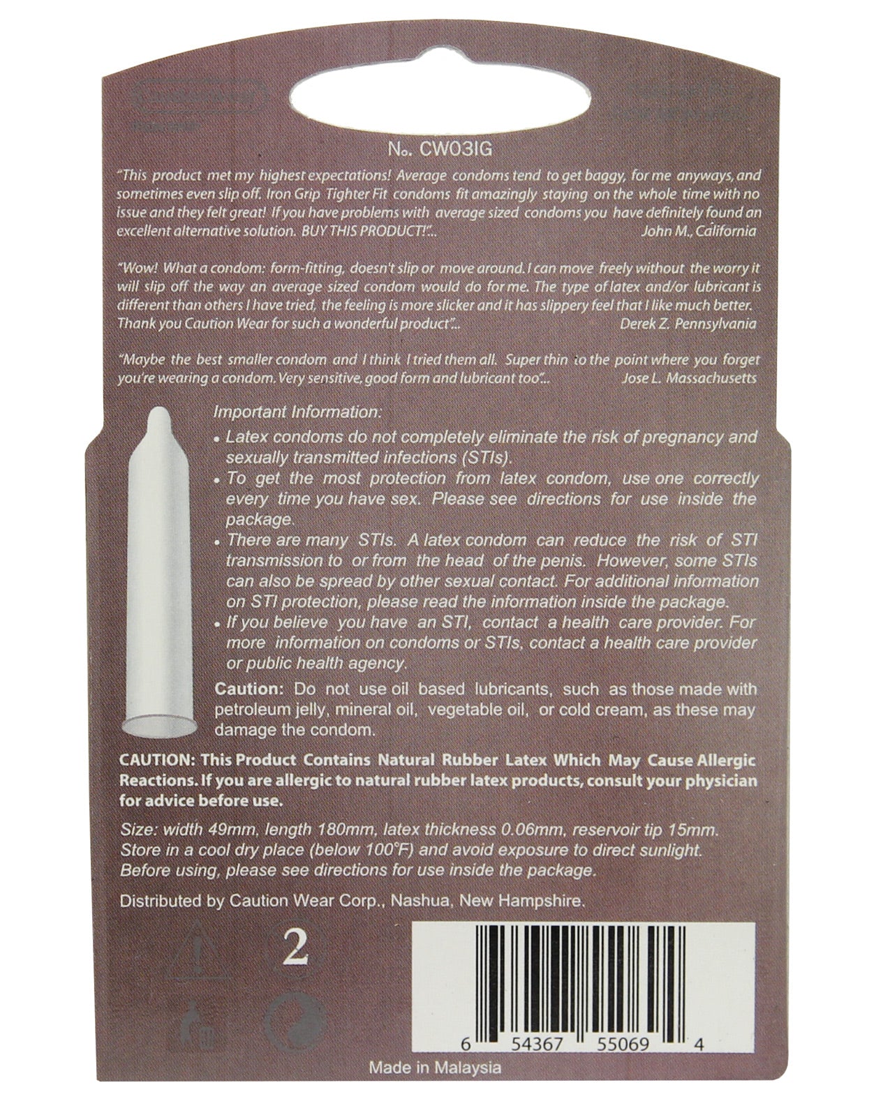 Caution Wear Iron Grip 3 Pack Secondary image