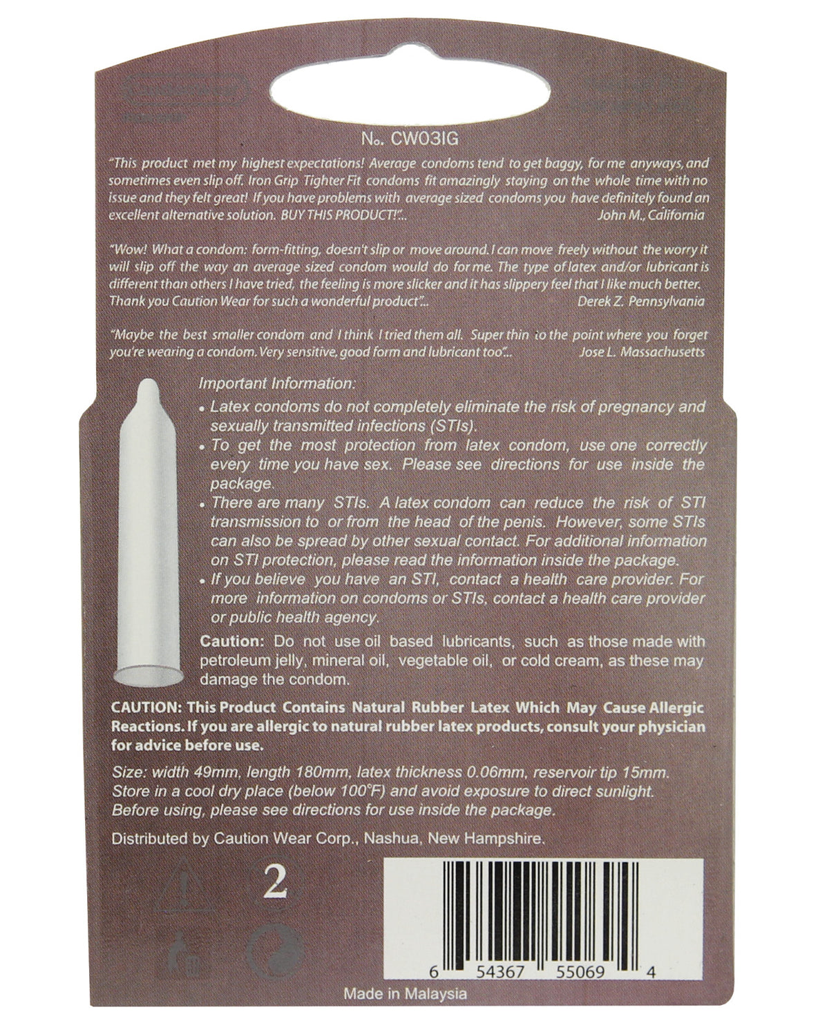 Caution Wear Iron Grip 3 Pack