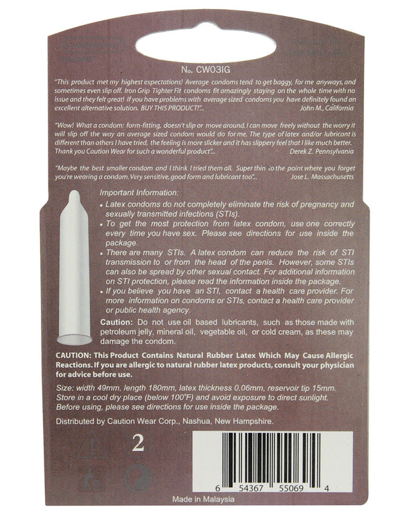 Caution Wear Iron Grip 3 Pack