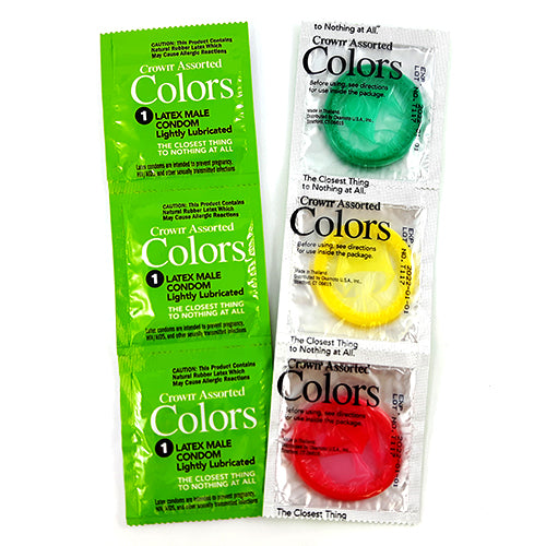 Crown Assorted Colors colored condoms ❤️ WorldCondoms