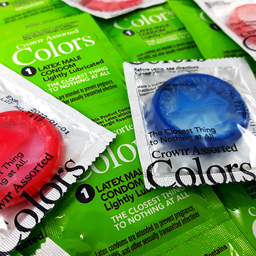 Crown Assorted Colors colored condoms WorldCondoms Crown Assorted Colors colored condoms WorldCondoms