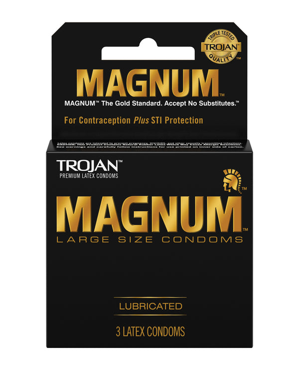  Trojan Magnum Condoms - Box of 3 Front